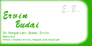 ervin budai business card